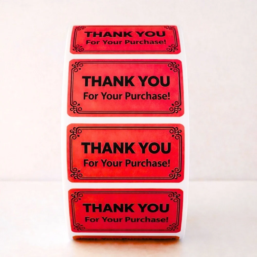 Thank You For Your Purchase Labels 100 Pack – Small Business Packaging Stickers